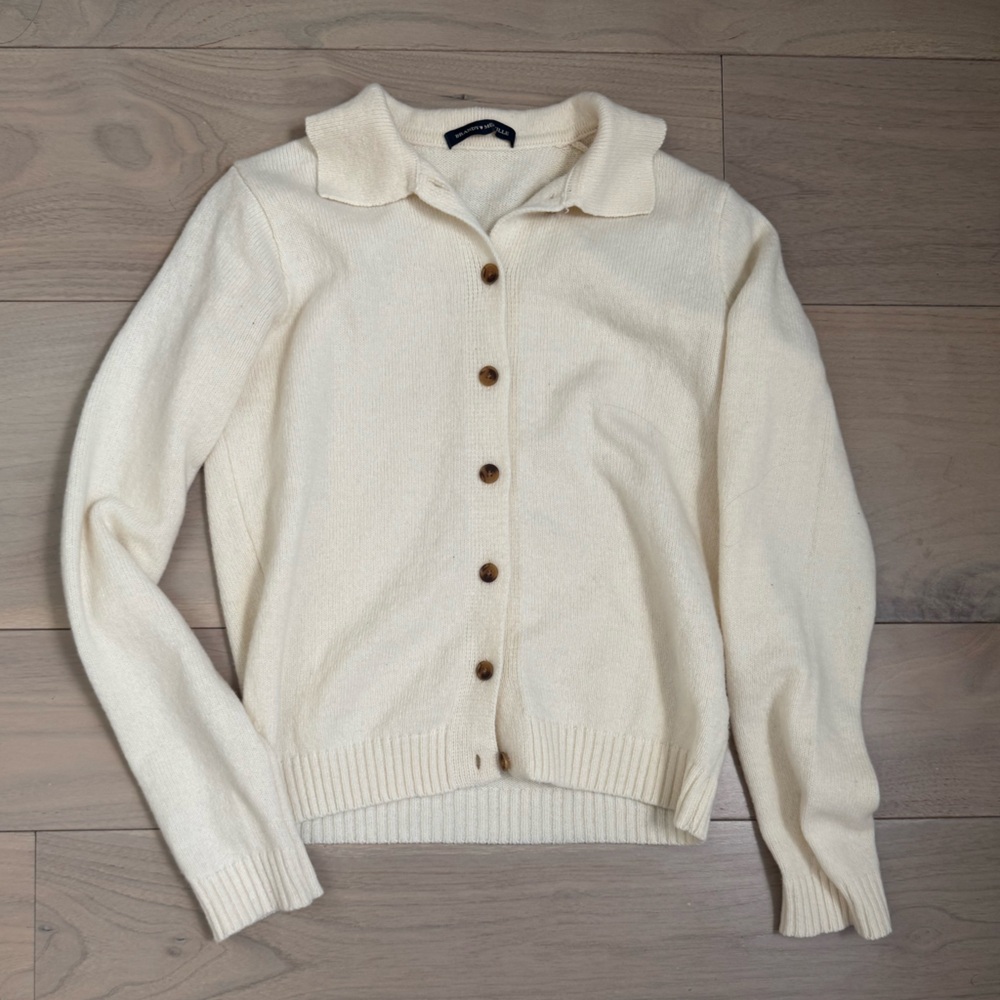 Brandy Melville Elise Wool Cardigan Ivory